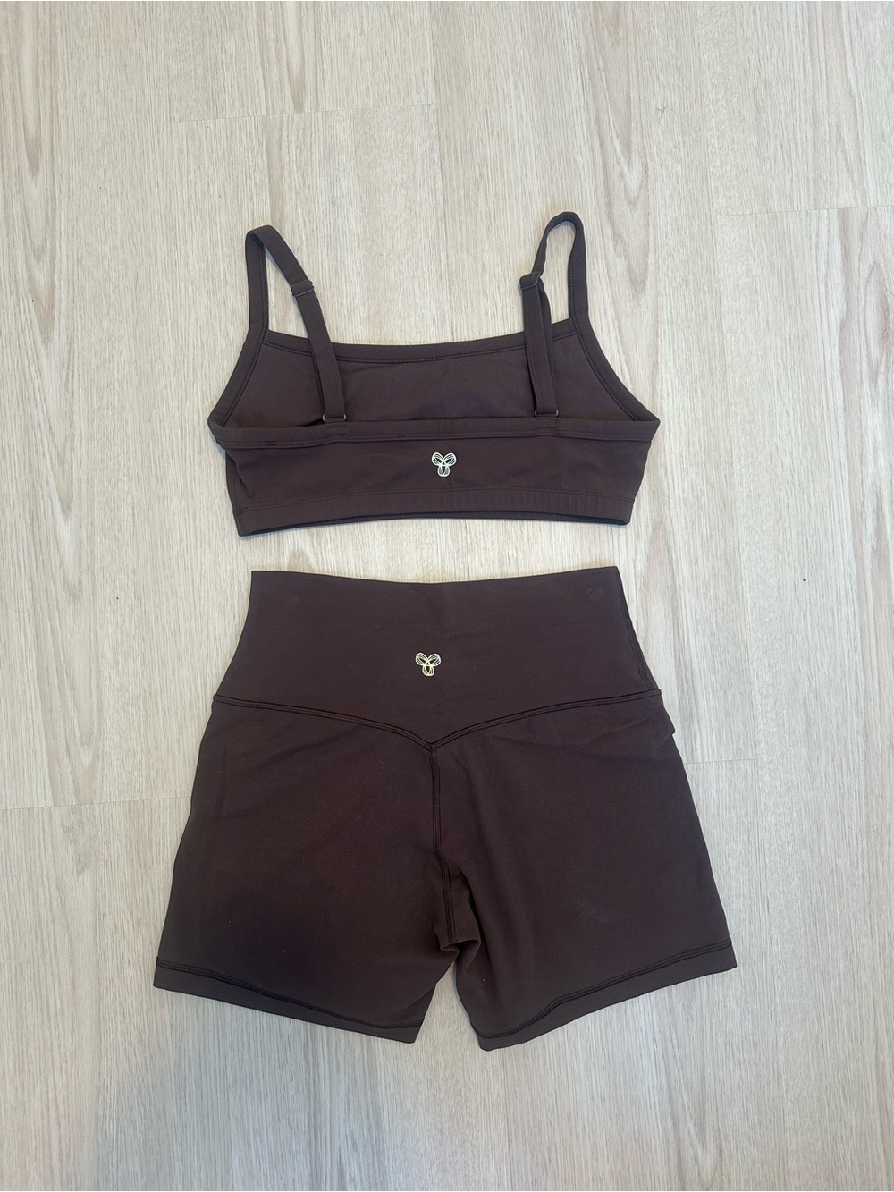 Aritzia TNA Butter Golden Bra and Shorts Set